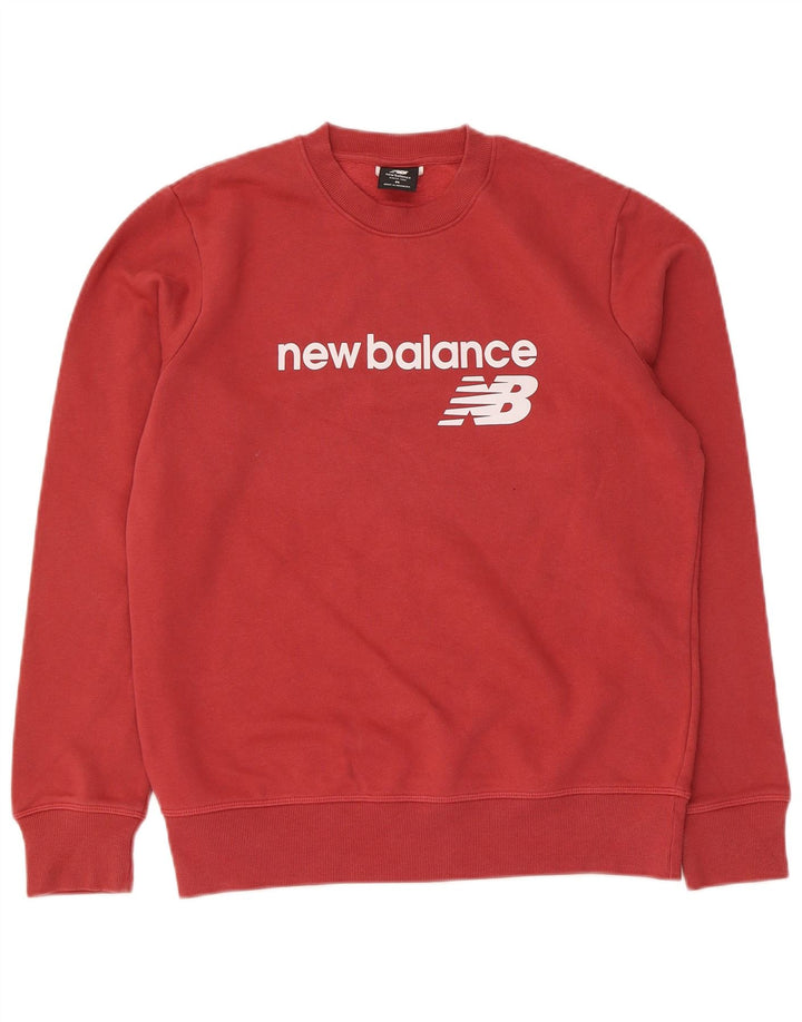 New Balance Sweat-shirt graphique pour femme UK 14 Rouge moyen