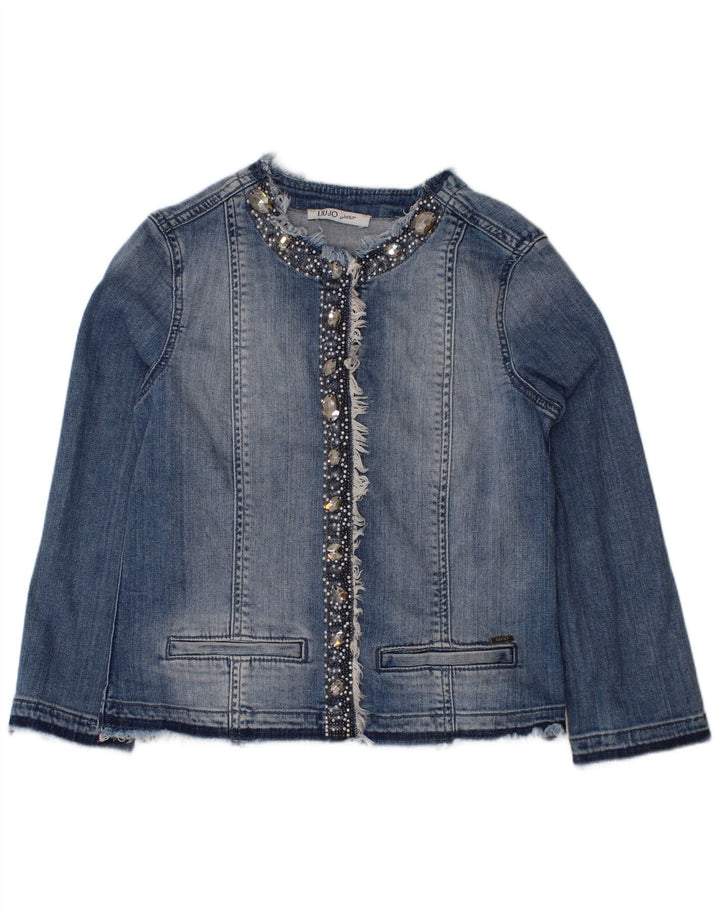 LIU JO Veste en jean fille 11-12 ans Bleu Coton