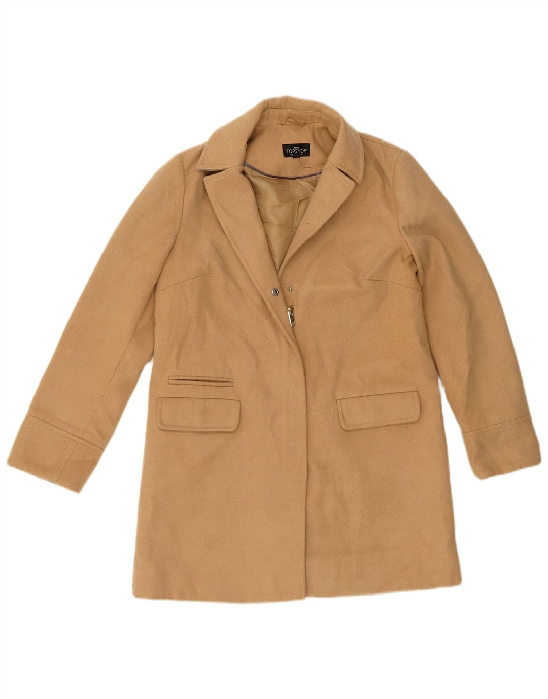 Topshop Manteau Femme UK 6 XS Beige Polyester