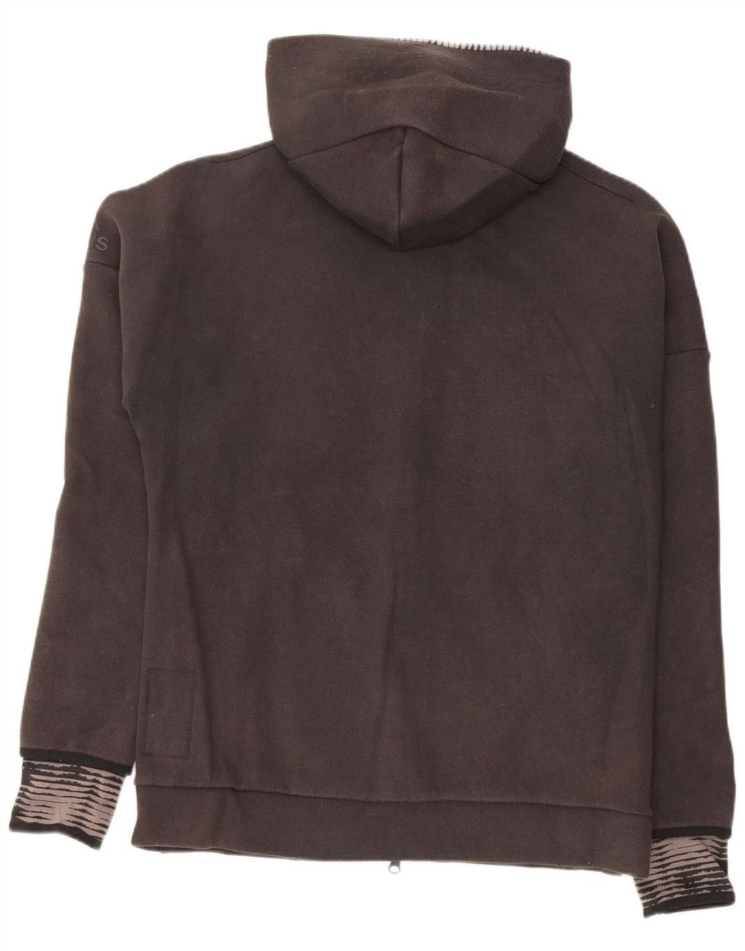 ADIDAS Pull à capuche zippé pour homme en coton noir moyen