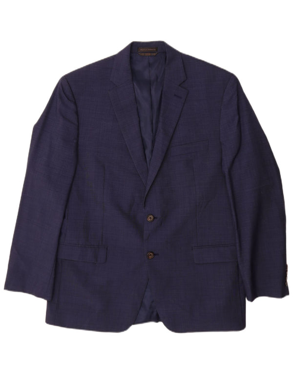 RALPH LAUREN Veste blazer à 2 boutons pour homme UK 42 XL Bleu marine en laine