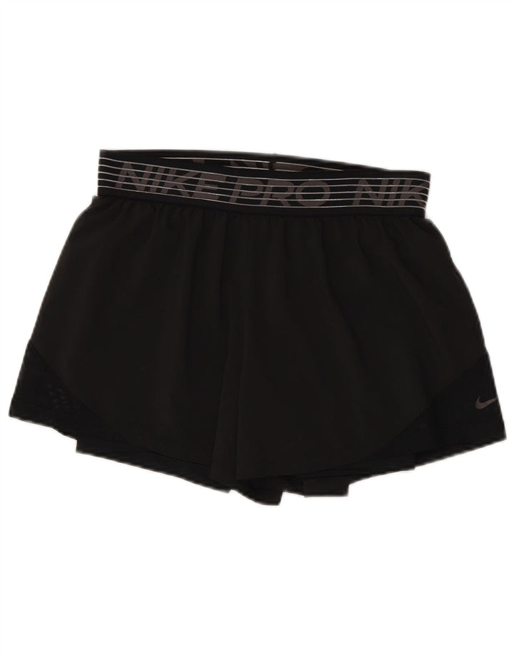 Nike Short de sport graphique pour femme UK 14 Noir moyen
