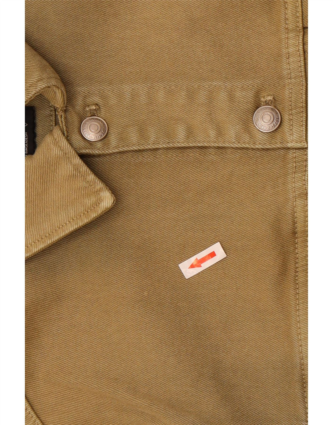 Zara Veste en jean pour homme UK 38 Kaki moyen