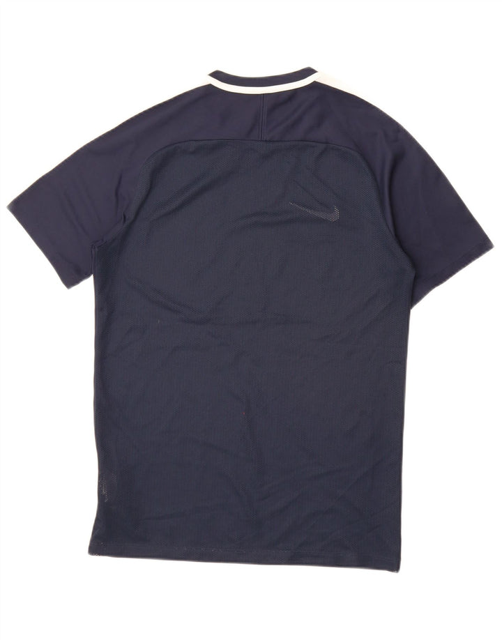 Nike Hommes Dri Fit T-Shirt Haut Petit Bleu Marine Polyester