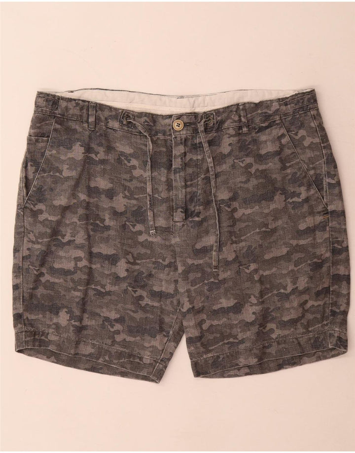 Zara Short Chino Homme XL W36 Gris Camouflage