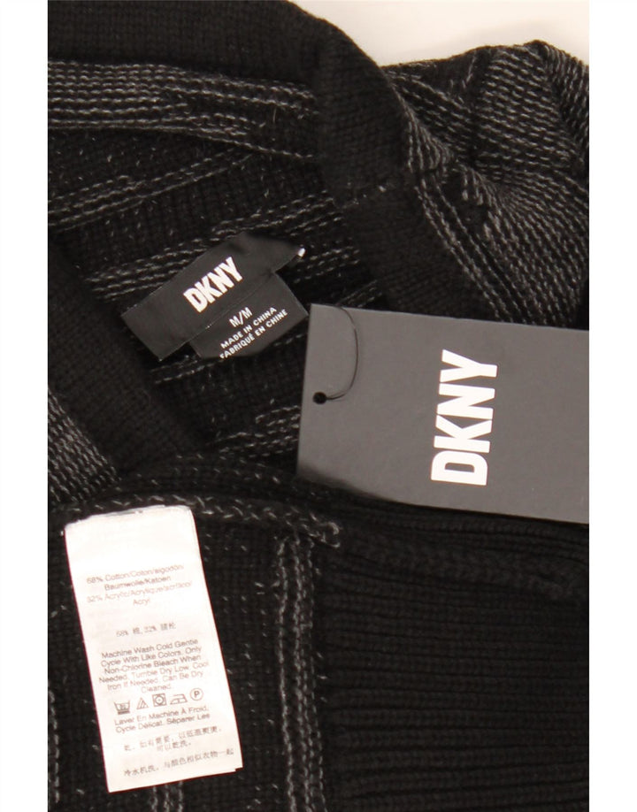 Dkny Pull col roulé homme en coton rayé noir moyen