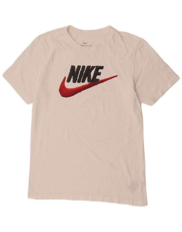 Nike T-shirt graphique pour hommes, petit, en coton blanc