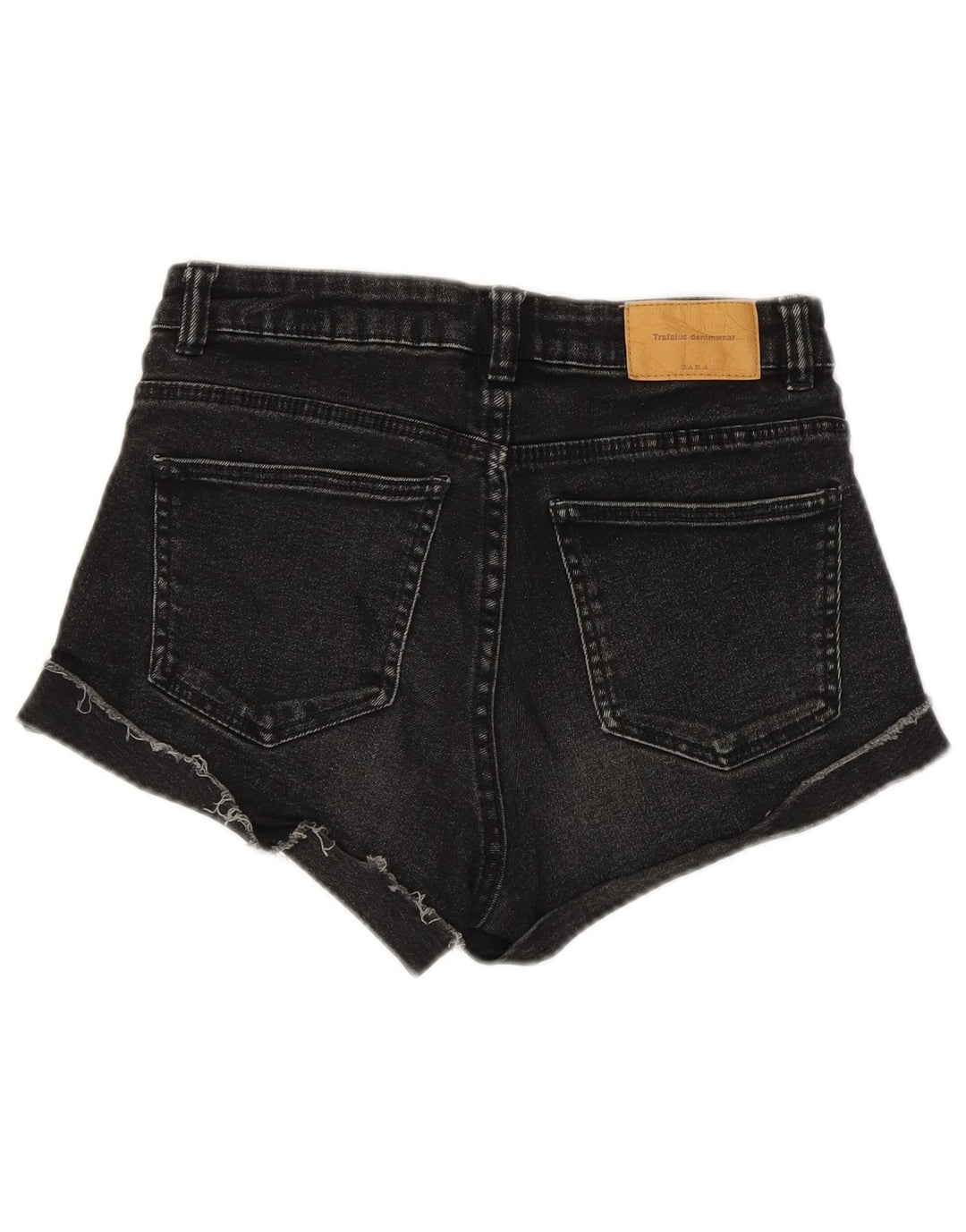 Zara Short en jean pour femme EU 34 2XS W24 Noir