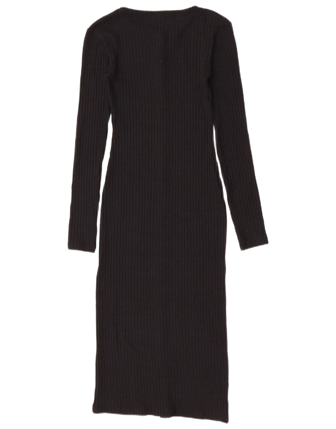 Zara Womens Longline Cardigan Sweater UK 8 Small Noir Polyester