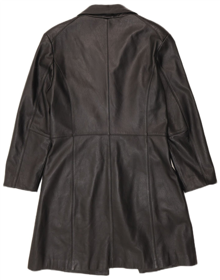 TCM Manteau en cuir pour femme UK 16 Grand cuir d'agneau noir