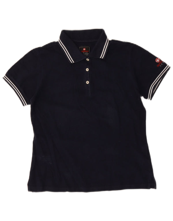 Murphy & Nye Polo Femme UK 10 Petit Bleu Marine Coton