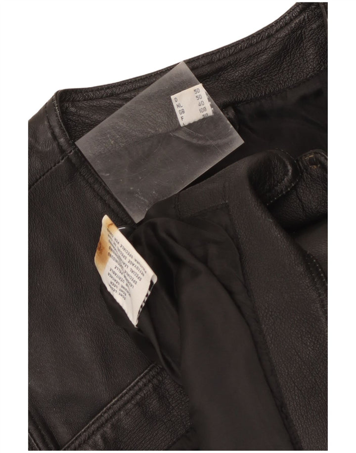 gilet en cuir homme vintage cuir noir moyen