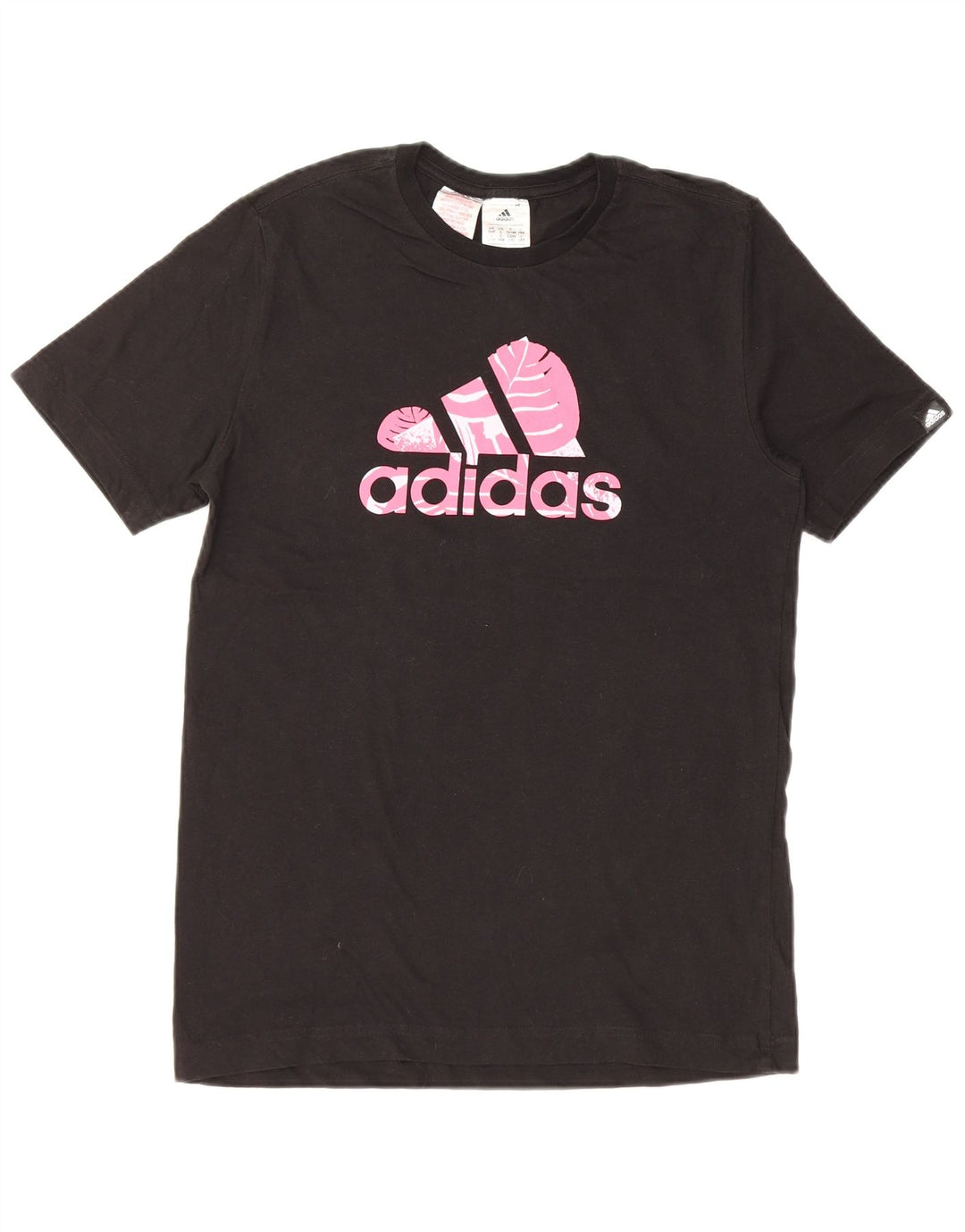 ADIDAS T-Shirt Graphique Fille 13-14 ans Noir Coton