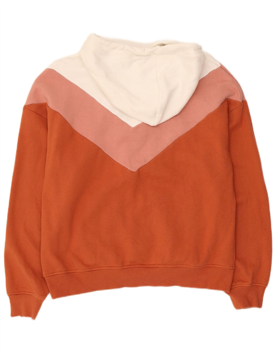 Roxy Pull à capuche boutonné pour femme UK 14 Orange moyen Colourblock