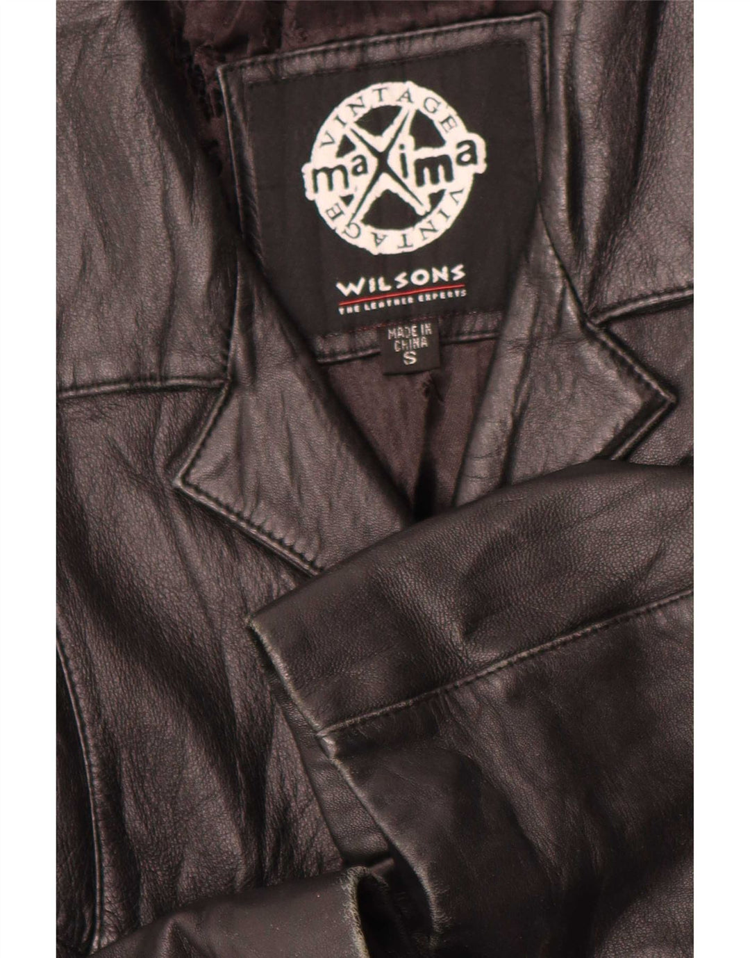 Wilsons Veste en cuir pour femme UK 10 Small Noir