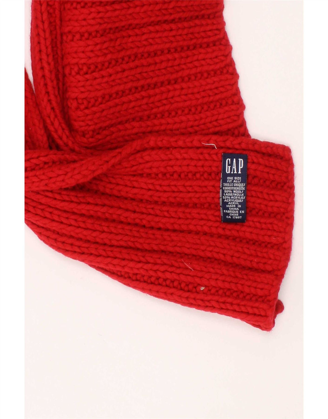 Gap Écharpe rectangulaire en tricot pour femme, taille unique, laine rouge