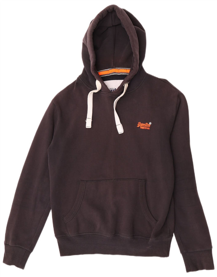 Superdry Pull à capuche pour homme avec grand logo en coton bleu marine