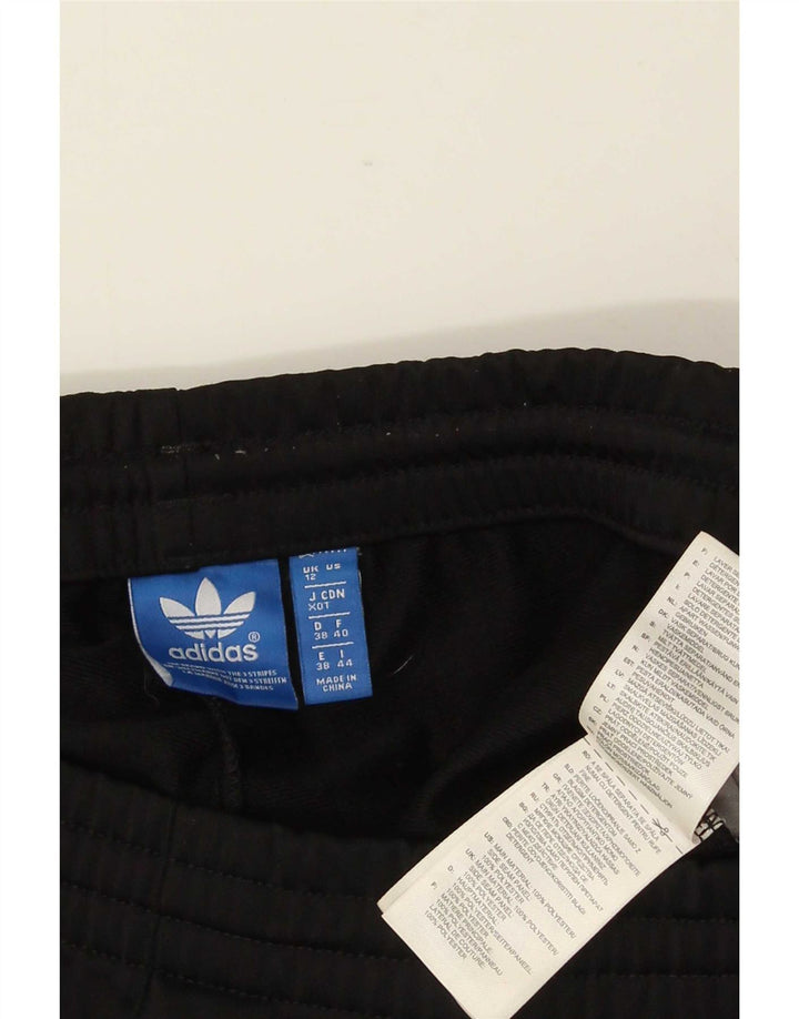 Adidas Pantalon de survêtement pour femme UK 12 Medium Noir Colourblock Polyester