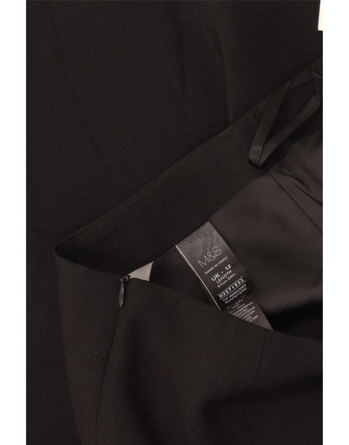 Marks & Spencer Jupe crayon pour femme UK 12 Medium W32 Noir Polyester