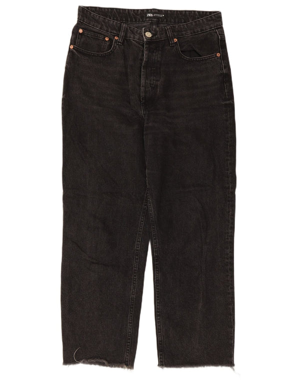 Zara Jean court droit pour femme EU 42 Large W32 L25 Coton noir