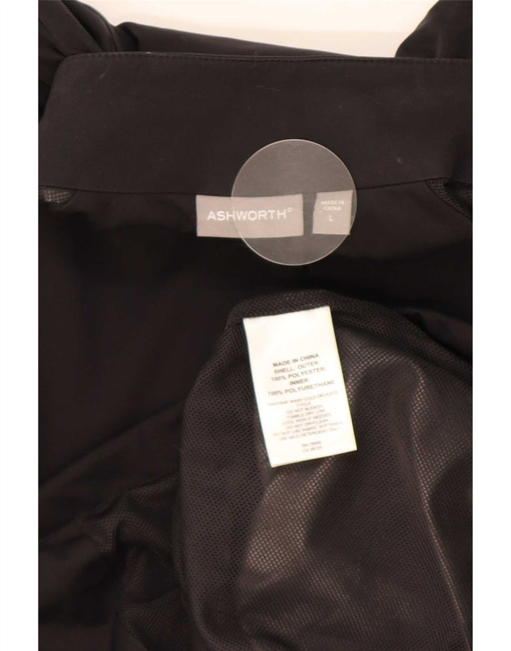 Ashworth Veste de pluie pour homme UK 40 Large Noir Polyester
