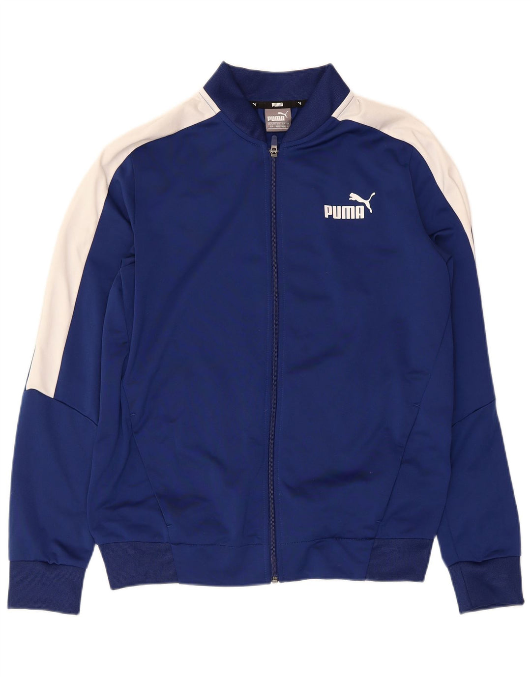Puma Veste de survêtement pour homme Taille S Bleu marine Colorblock Polyester