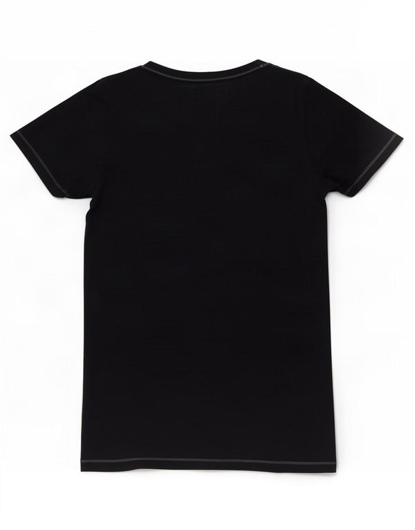 Hollister T-Shirt Femme Top UK 10 Small Bleu Marine Coton