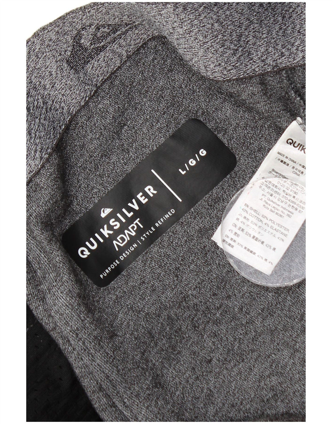 Quiksilver Pantalon de Survêtement Homme Large Gris Moucheté Polyester