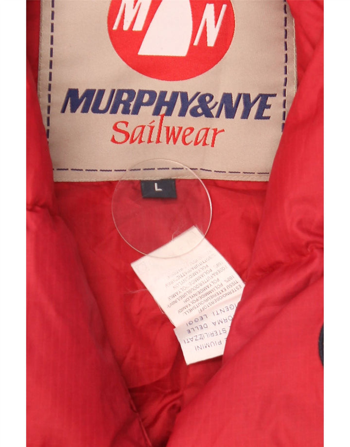 Murphy & Nye Gilet rembourré pour homme UK 40 Large Rouge Polyamide