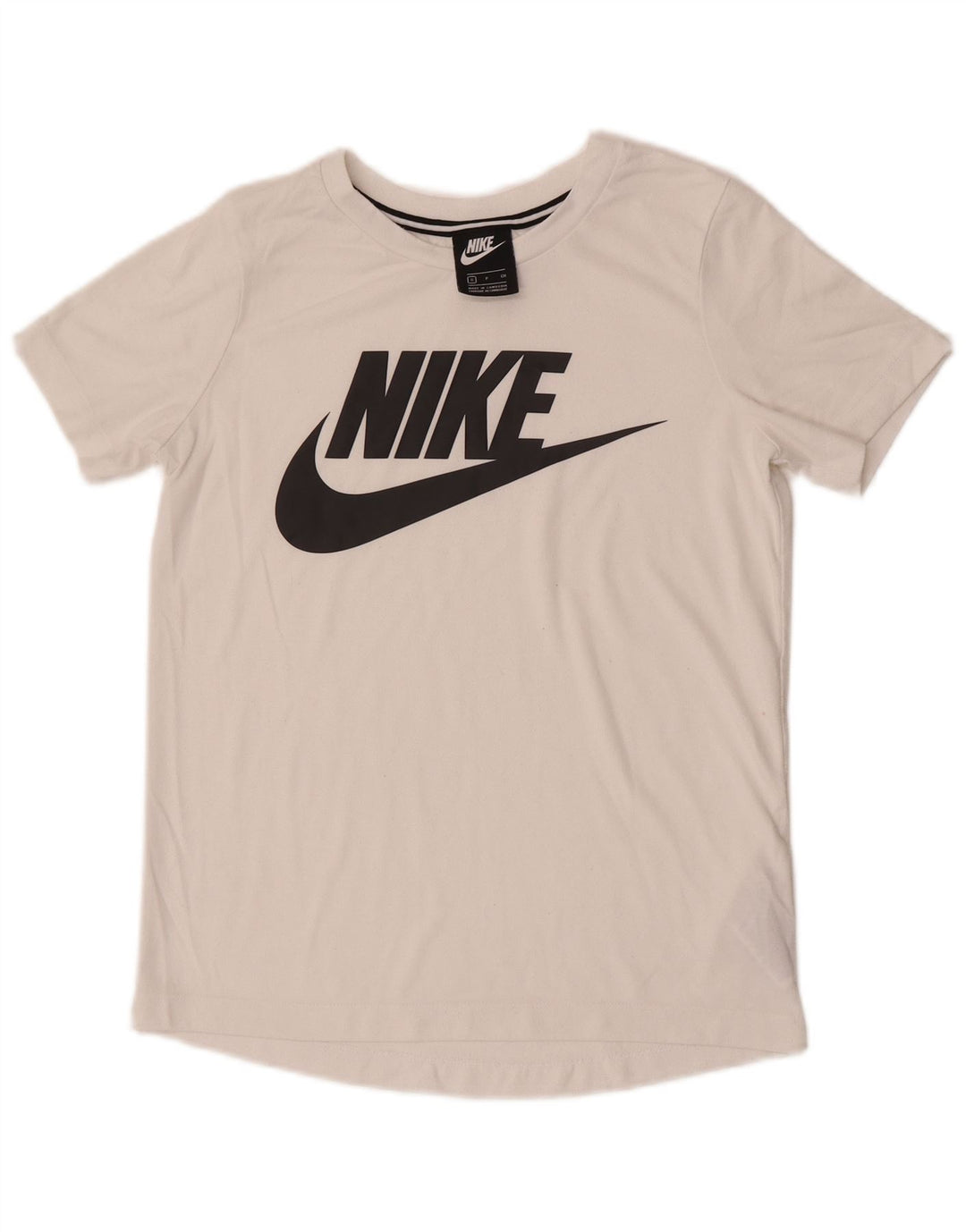 Nike T-shirt graphique pour femme UK 10 Petit Blanc Polyester