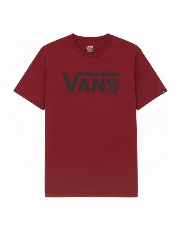 Vans T-shirt graphique pour hommes en coton bordeaux petit