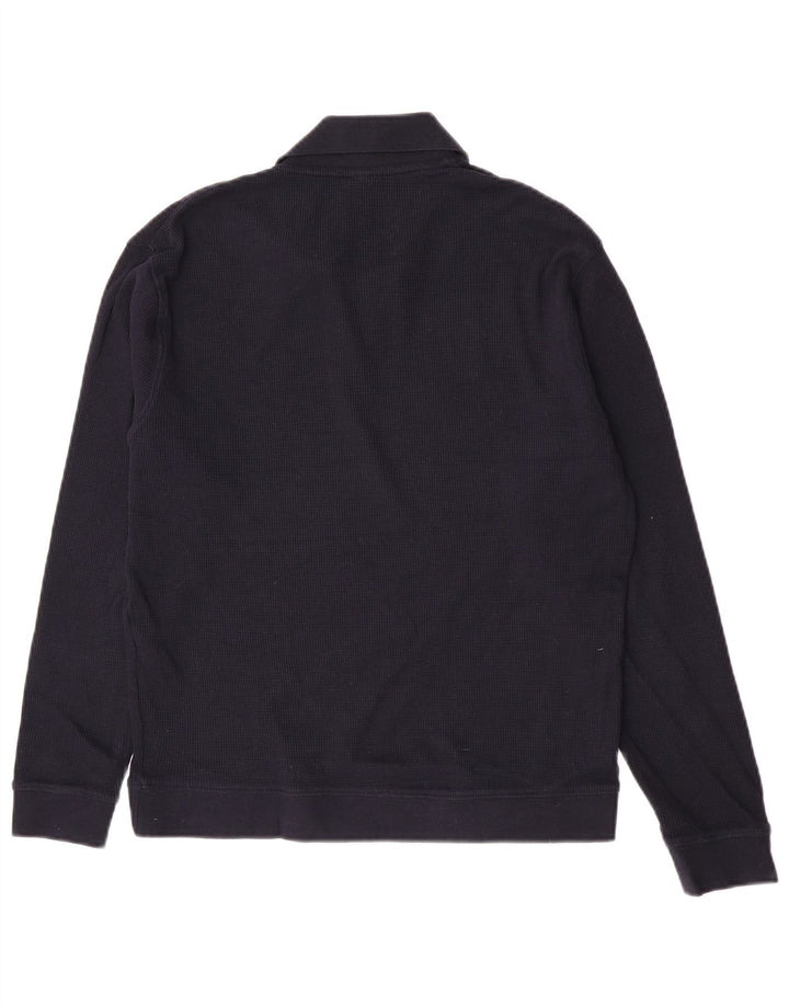 Zara Pull à col polo pour homme Petit Bleu marine