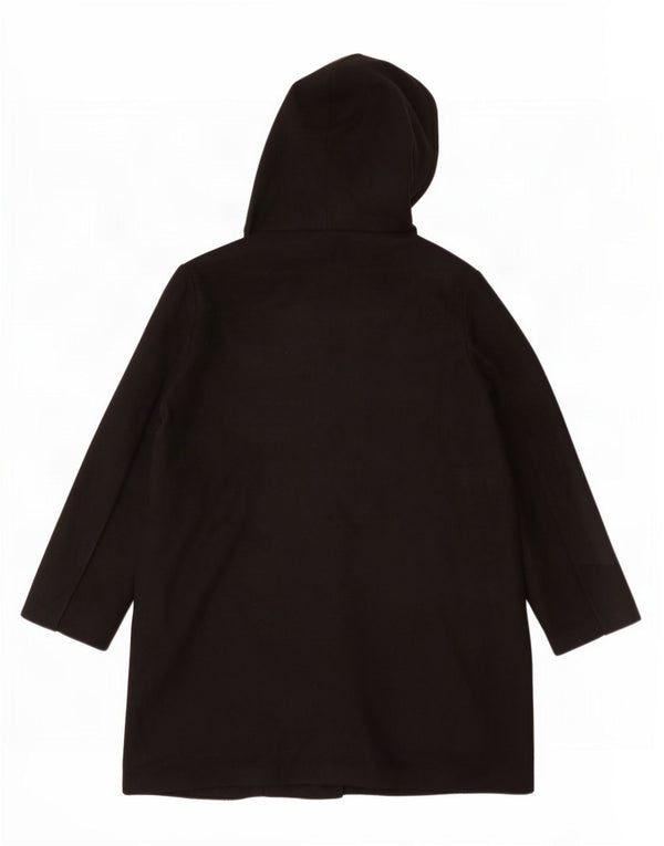 Zara Manteau ouvert à capuche pour femme UK 14 Medium Noir Polyester