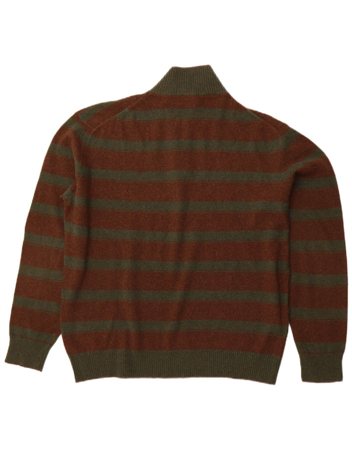 FILA Pull col zippé homme XL marron rayé