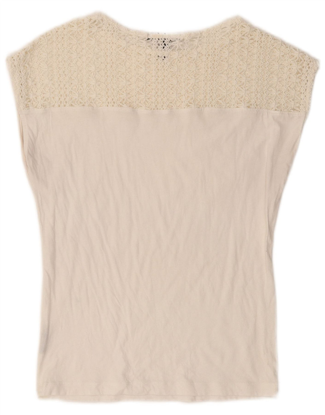 RALPH LAUREN Chemisier Femme Top UK 10 Petit Coton Blanc