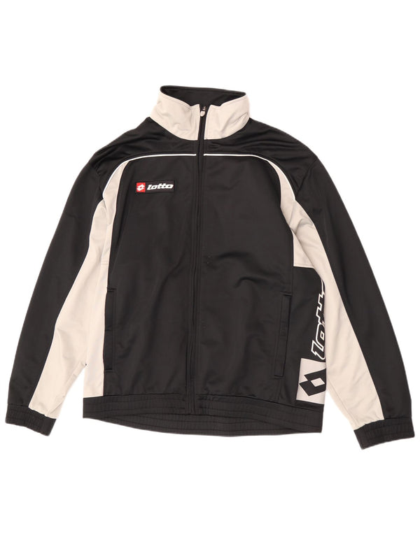 Lotto Veste de survêtement graphique pour femme UK 16 Large Noir Colourblock