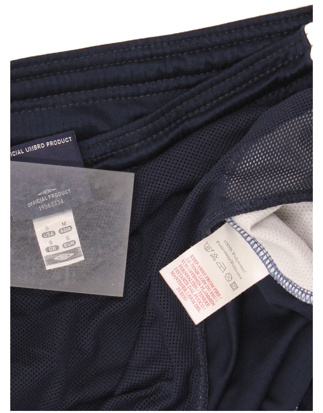 Umbro Short de Sport England Petit Homme Bleu Marine en Polyester Colorblock