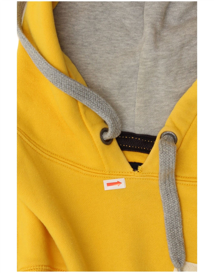 TOMMY HILFIGER Pull à capuche graphique coupe slim pour hommes, grand coton jaune