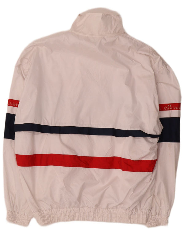 Ellesse Veste de survêtement graphique pour homme Large Blanc Colourblock