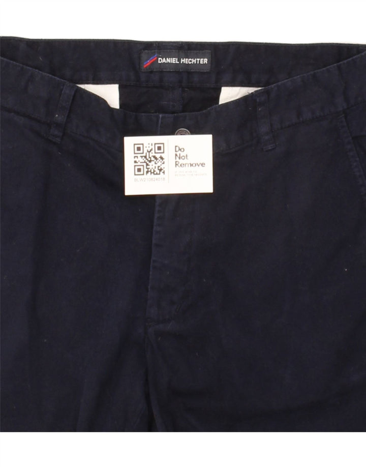 DANIEL HECHTER Womens Chino Trousers EU 40 Medium W32 L31 Navy Blue Cotton Vintage Daniel Hechter and Second-Hand Daniel Hechter from Messina Hembry 