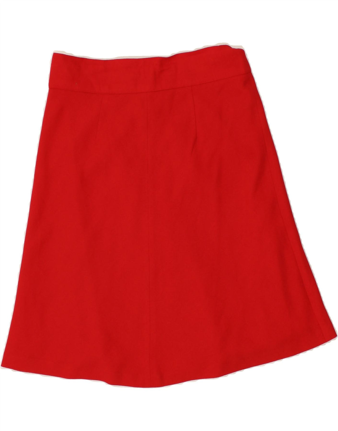 VINTAGE Womens A-Line Skirt UK 14 Medium W28 Red Polyester Vintage Vintage and Second-Hand Vintage from Messina Hembry 