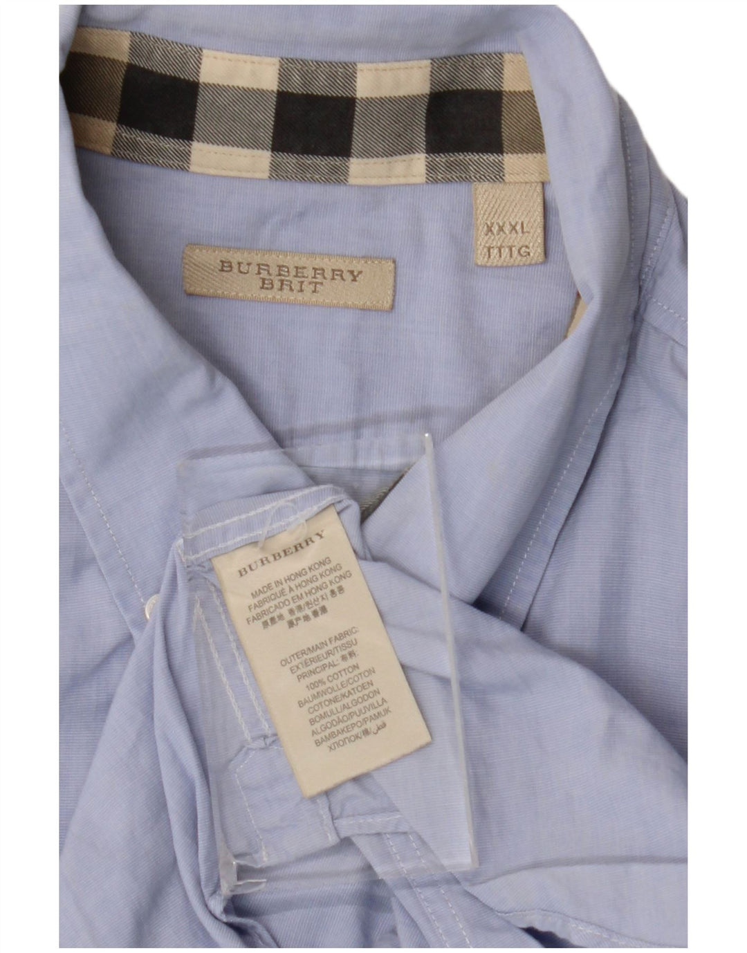 Burberry Chemise BRIT Homme 3XL Bleu Coton
