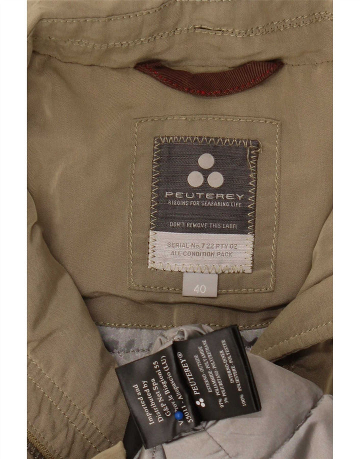 PEUTEREY Manteau Rembourré IT 40 Petit Kaki Polyamide Femme