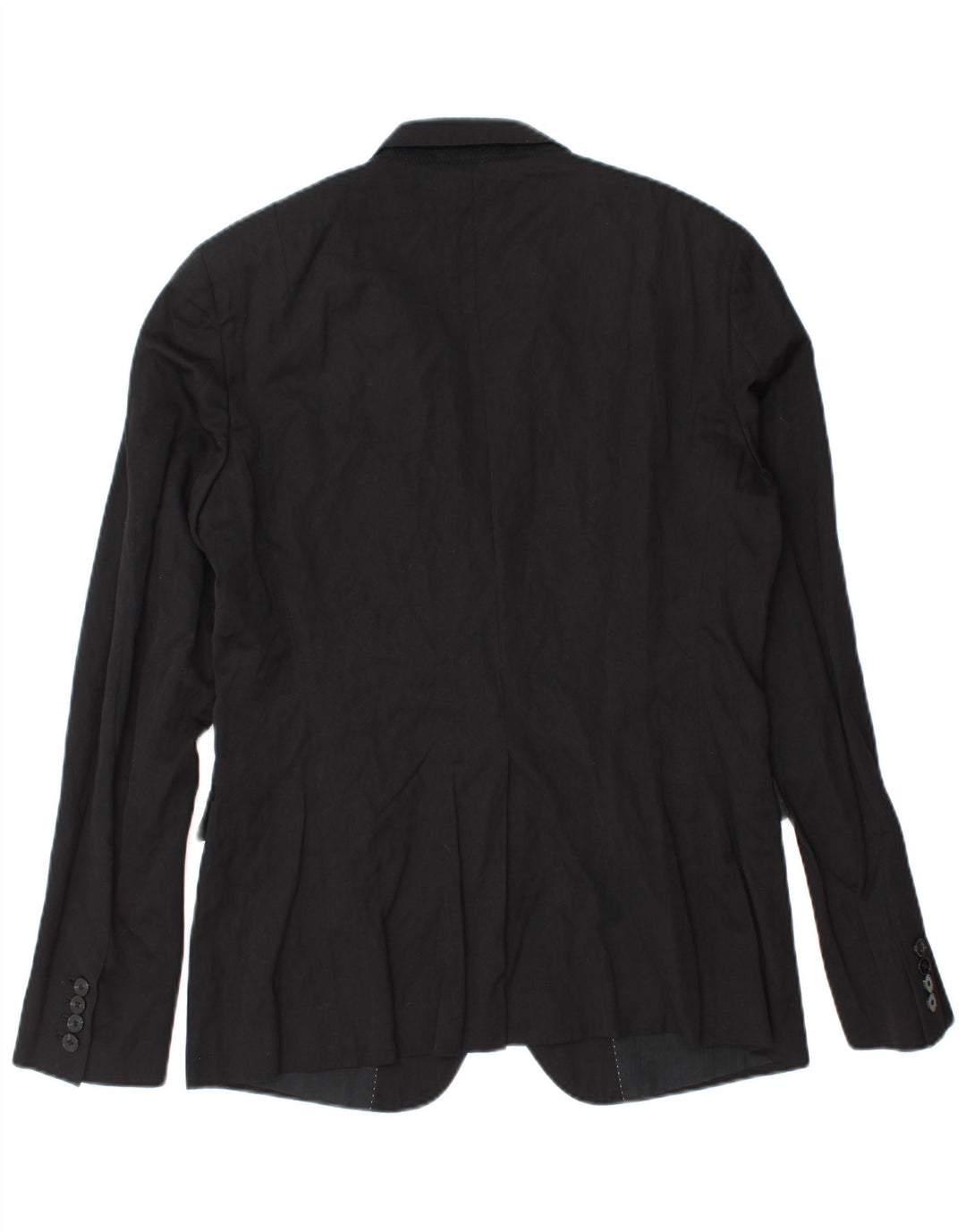All Saints Veste blazer à 2 boutons pour homme UK 40 Large laine noire