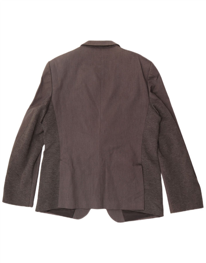 Zara Veste Blazer 1 Bouton Homme EU 54 XL Gris Coton