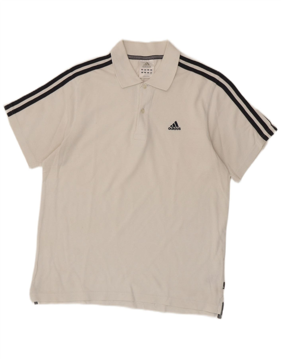 Adidas Polo Homme Blanc Moyen Coton
