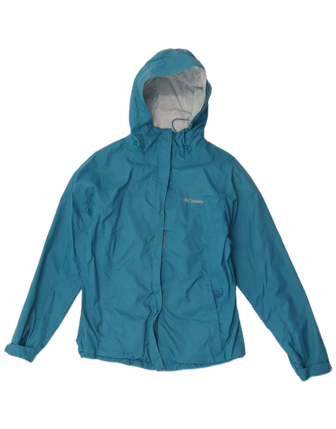 Columbia Veste de pluie surdimensionnée à capuche pour femme UK 10 Small Bleu Nylon