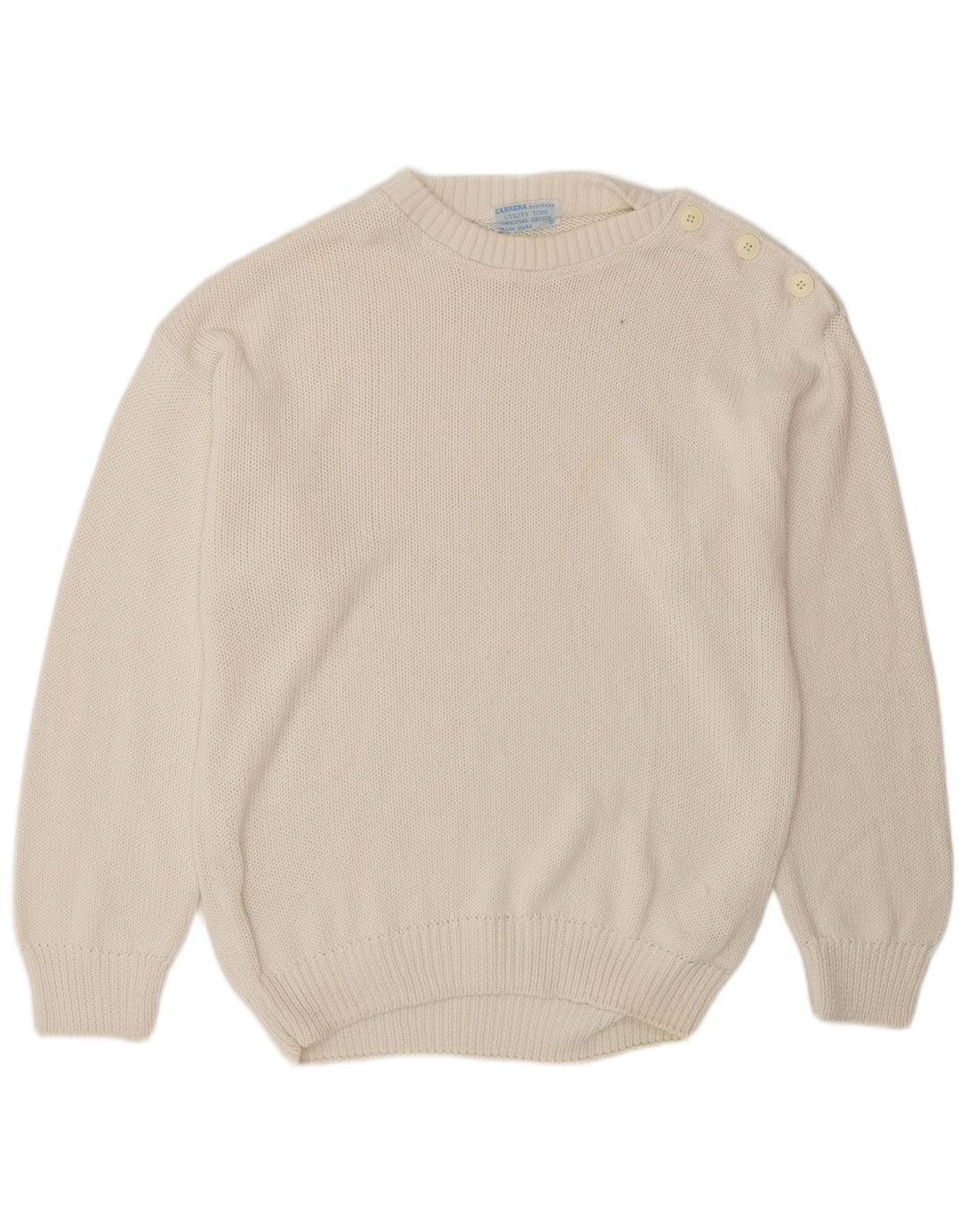 Carrera Pull col rond pour homme XL en coton blanc