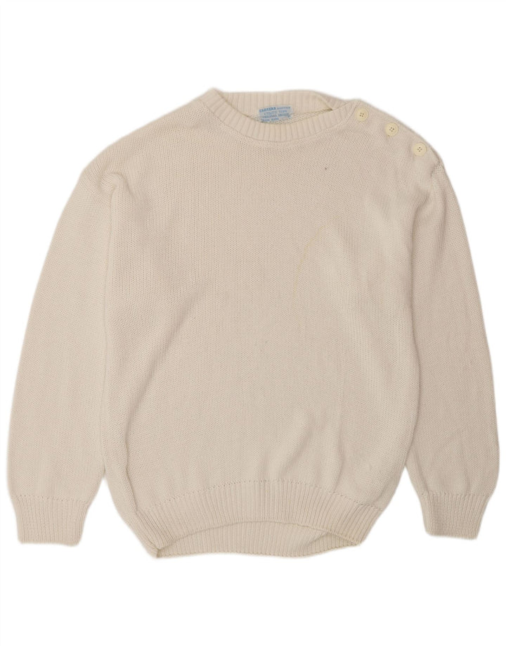 Carrera Pull col rond pour homme XL en coton blanc