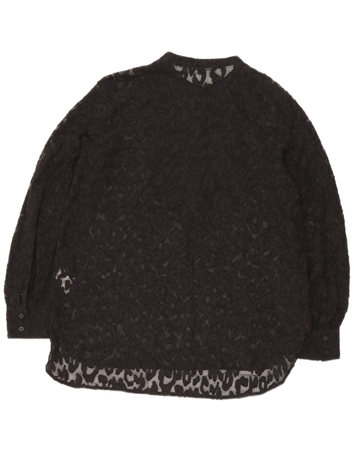 French Connection Tunique transparente pour femme UK 12 Medium Noir